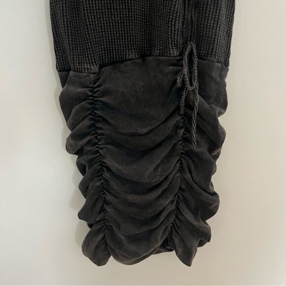 FREE PEOPLE FP ONE Katya Thermal Ruched Mini Dress SZ M NWT Coca Cola - Picture 5 of 12